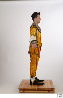  Photos Man in Historical Dress 17 16th century Medieval clothing a poses brown suit whole body 0007.jpg